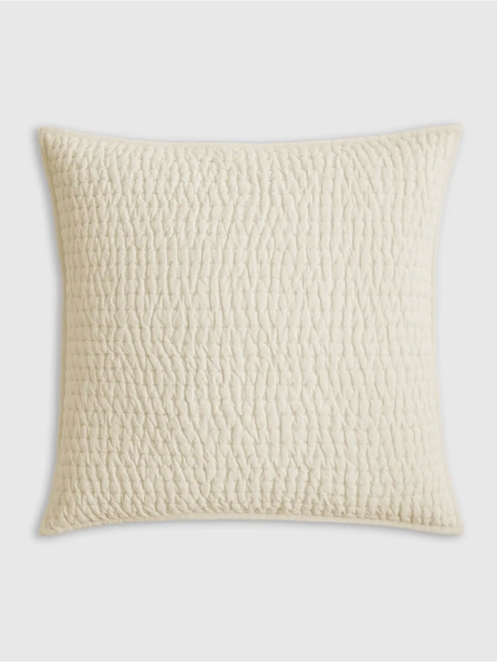 Quince Linen and Cotton Stitch Euro Pillow Sham in Ivory - Retail $35